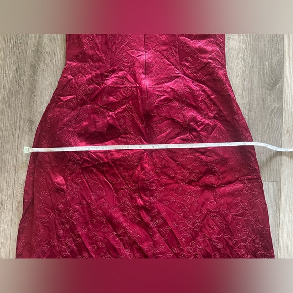 Jessica McClintok Red Satin Dress - Picture 8 of 8
